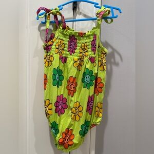 Gigi & Max Smiley Colorful Floral Kids Romper